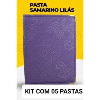 KIT COM 05 PASTAS Nº03 SAMARINO LILÁS (18,5CM  X 24,5CM) em Oferta na Shopee