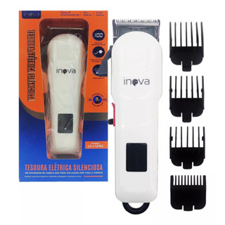 Barbeador maquina de cortar cabelo e barba profissional bivolt sem fio Inova em Oferta na Shopee