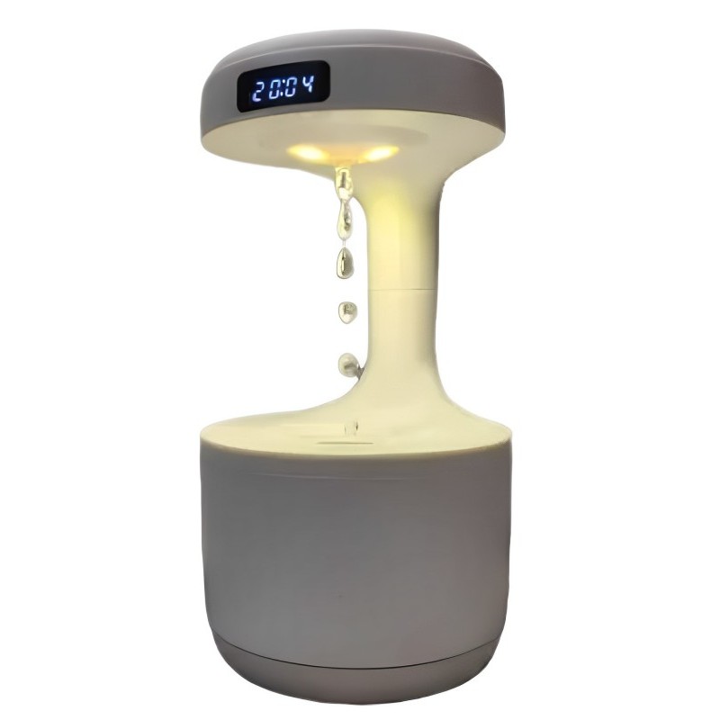 Umidificador Anti-Gravidade De 600ml Gota a Gota De Água, Ambiente Led  Ultrassónico USB Recarregável Com Visor, USB