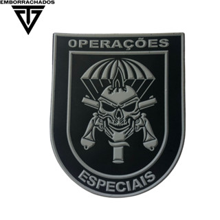 Emborrachado Operação especiais Brasão Pm Coe tatico Com veucro macho e femia
