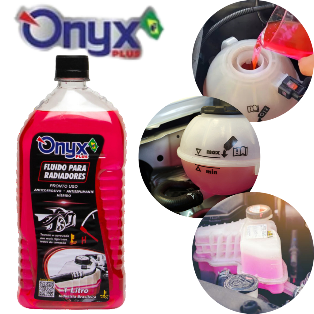 Fluido Para Radiadores Orgânico Sintético Anticorrosivo  Antiespumante Concentrado Onyx Rosa em Oferta na Shopee