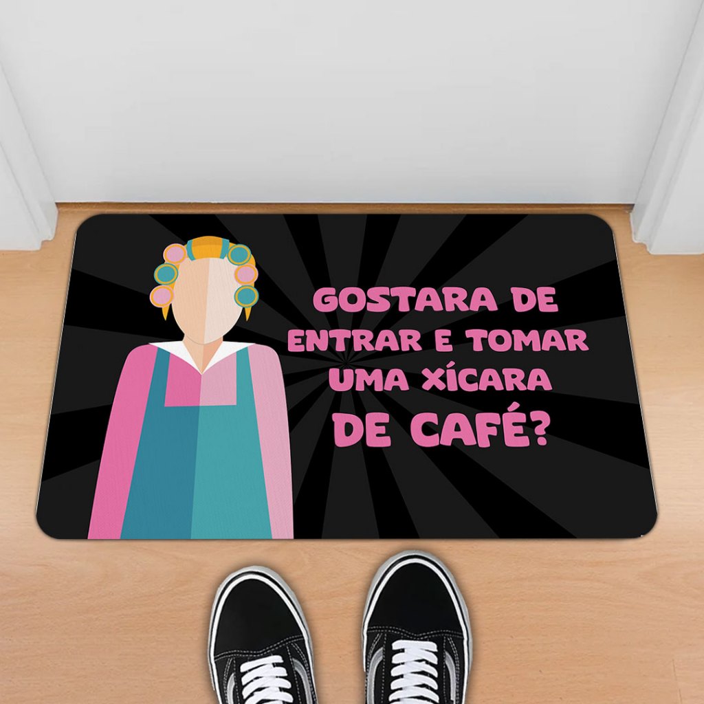 Tapete Decorativo Emborrachado - GOSTARIA DE ENTRAR FLORINDA