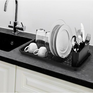 Escorredor De Louças Sempre Seco Com Tela Arthi Linha Black Compacto Otimize Espaço Suporta 8 Pratos