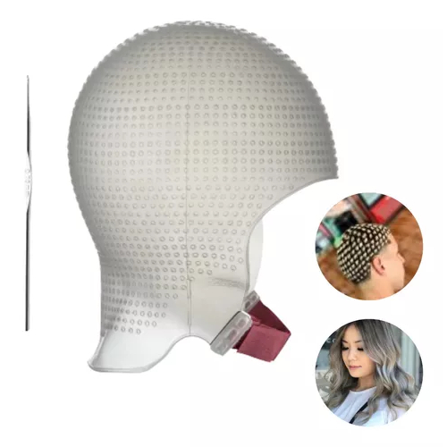 Touca Reflexo Sparta 2400 Furos Para Mechas Luzes Reflexo Profissional Silicones Alinhada Precisa