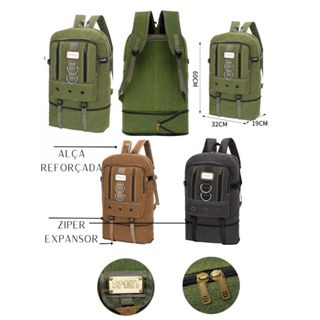 Mochila Masculina Grande  De Lona 50 Litros Viagem Passeio Motoboy em Oferta na Shopee