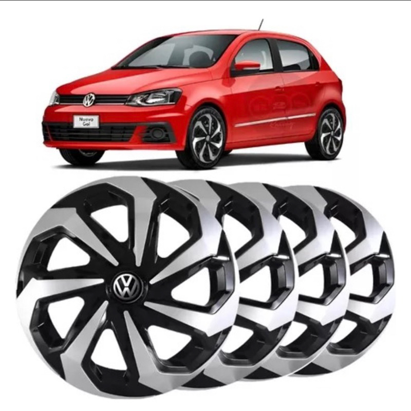 Jogo De Calotas Esportivas Aro 14 Vw Gol G5 G6 G7, Gol G3 G4