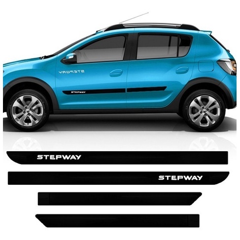 Jogo Friso Lateral Borrachão Sandero Stepway 2015 Novidade