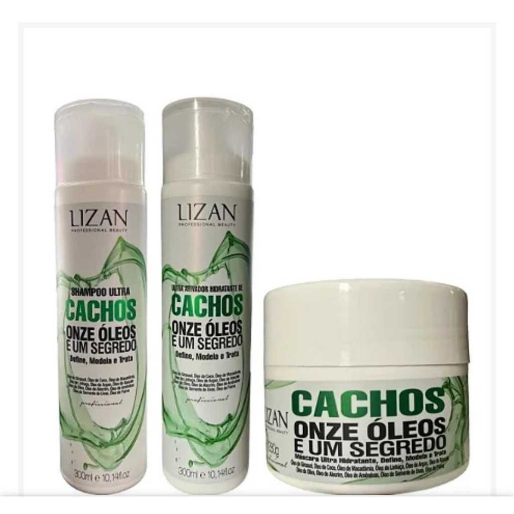 kit t onzes oleos 1shampoo ultra cachos onze oleose utra ativador cachos+1 mascara cachos onze oleos