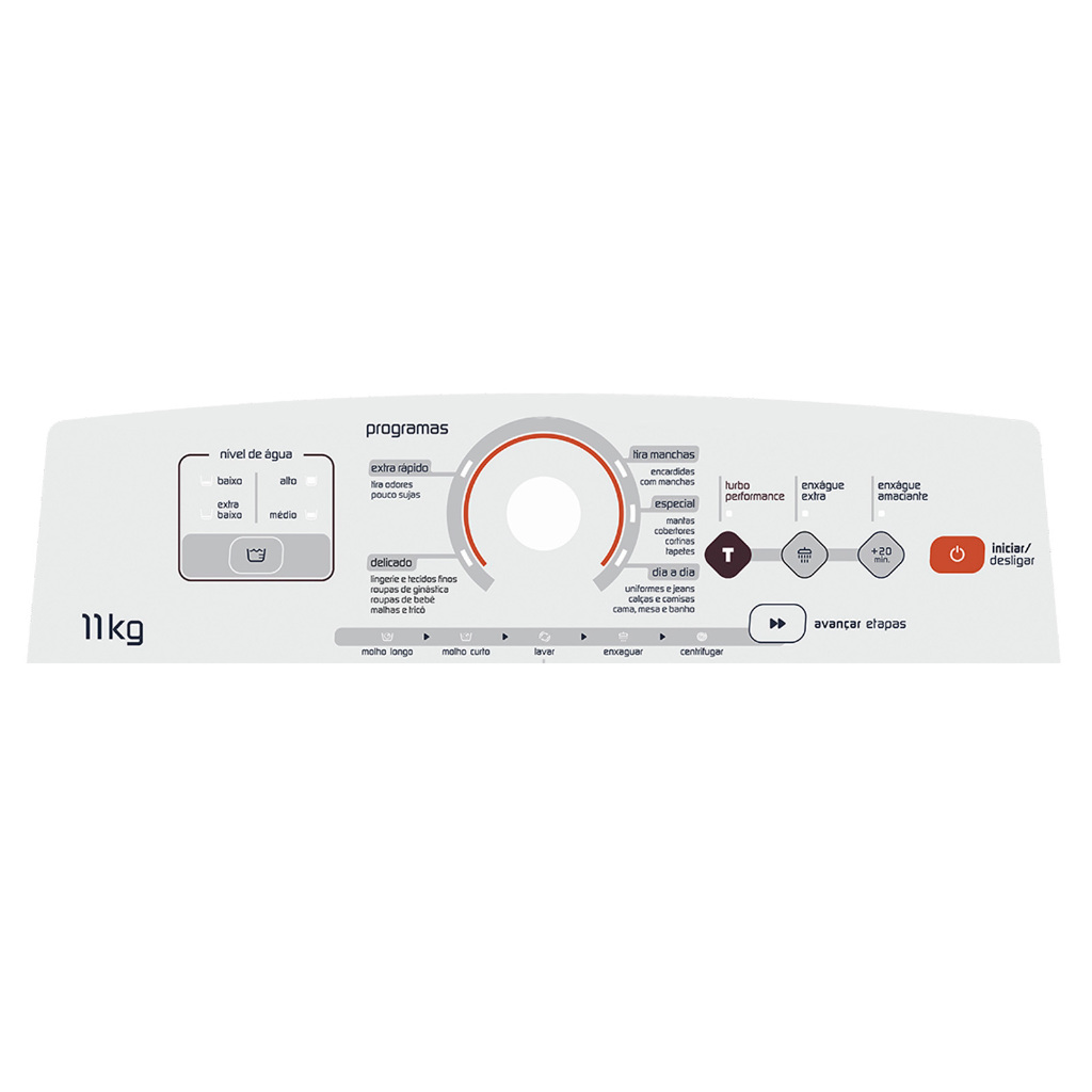 Painel Decorativo Para Lavadora Brastemp 11kg Bwk11 Adesivo