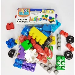 20 Pct Bloco De Montar 16 Peças Brinquedo Educativo Infantil Didático