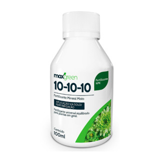 MAXGREEN Fertilizante NPK Adubo Forth 10-10-10 100ml Concentrado Aplicação Via Solo/Fertirrigação