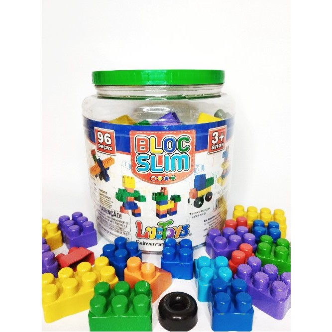 96 Blocos De Montar Brinquedo Educativo Didático Infantil Encaixar Peças/blocos p/ Brincar em Oferta na Shopee