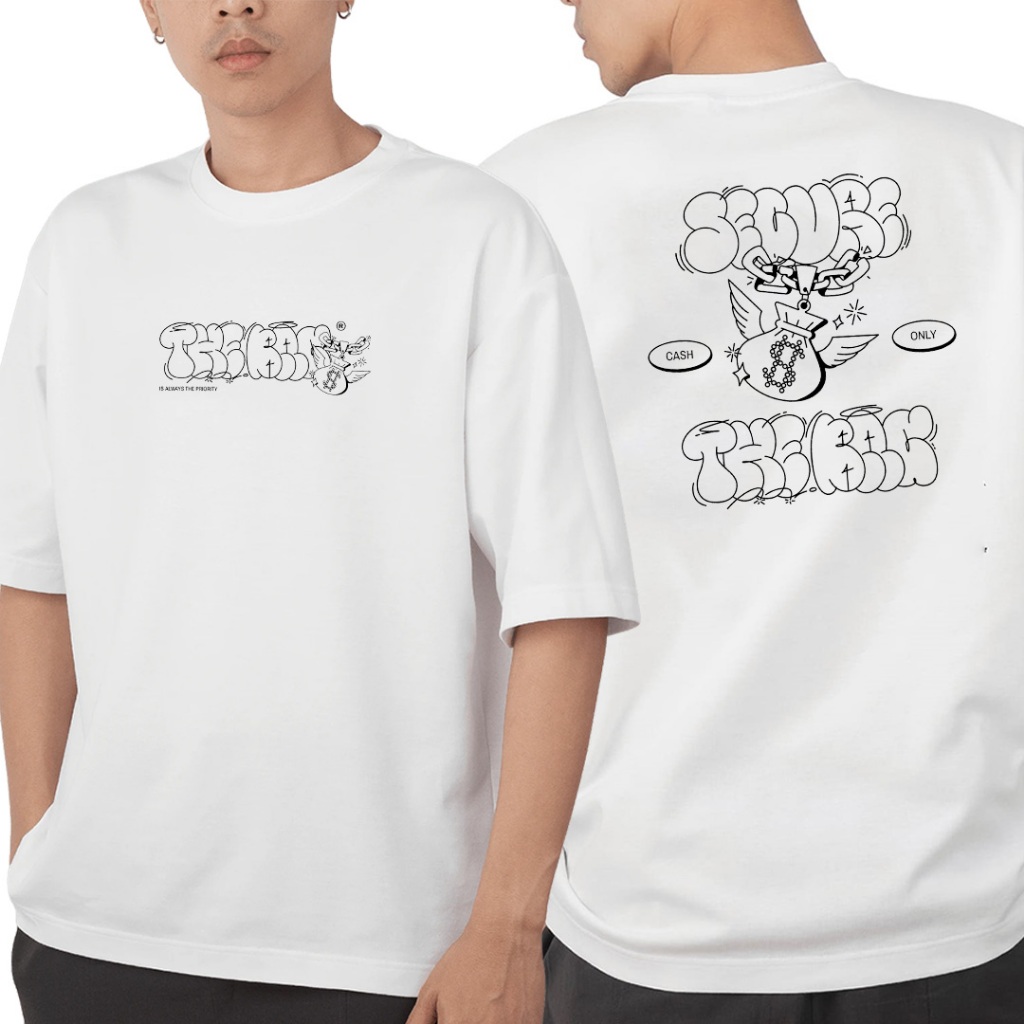 Camiseta OVERSIZED estampada blusa camisa Streetwear em algodão 30.1 modelo the big y2k Premium OVERSIZED