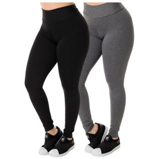 kit 2 Calça Legging Feminina Esportiva Academia Corrida Treino promoção