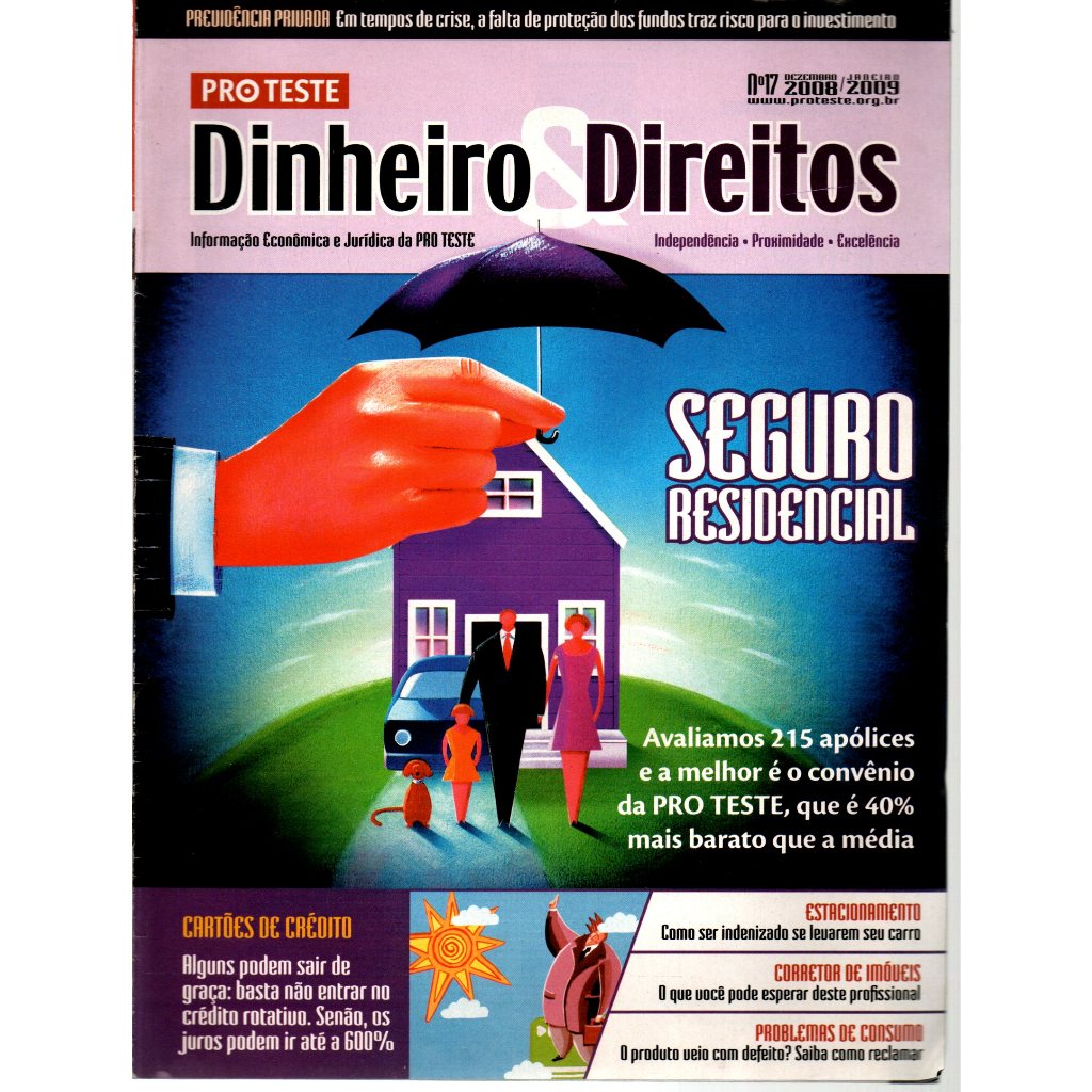 Revista Proteste Dinheiro E Direitos, Nº17, Dezembro/Janeiro De 2008/2009