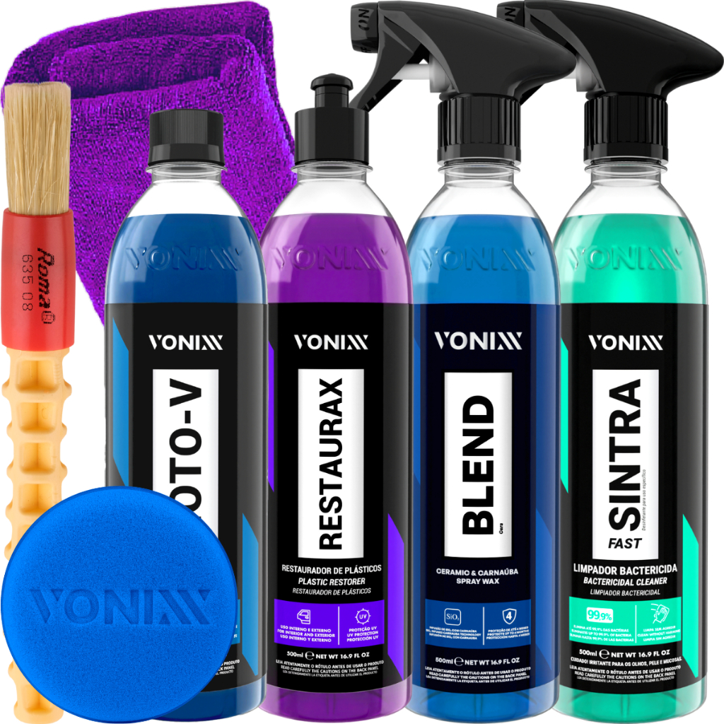 Kit Shampoo Moto-V Sintra Fast Cera Blend Spray Restaurax Vonixx