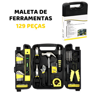 Jogo Kit Caixa de Ferramentas 129 Peças com maleta