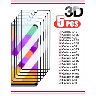 Kit 5 Película De Vidro Temperado 3D 9H Para Samsung A01 A11 A21 A21S A31 A41 A51 A71 A50 A20 A12 A30 A10 A20 Promoção