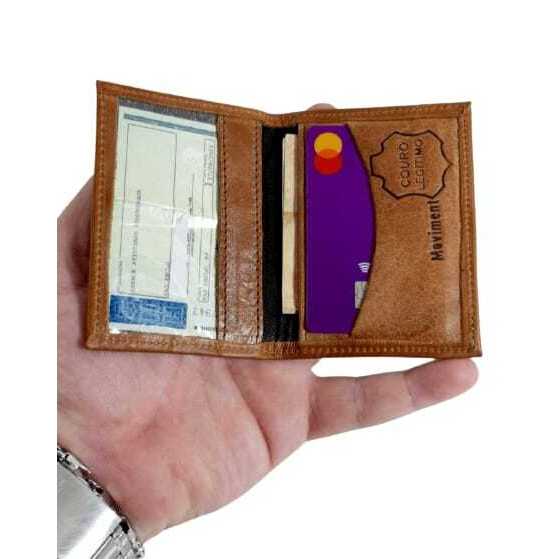 Carteira Pequena- Porta Cartão e CNH -Couro Legítimo . 50% Desconto em Oferta na Shopee