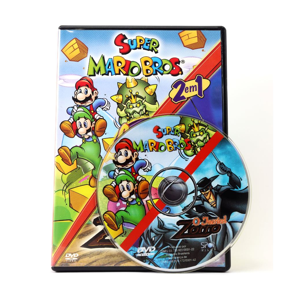 DVD Super Mario Bros E O Incrível Zorro 2 Em 1 Cine Duplo