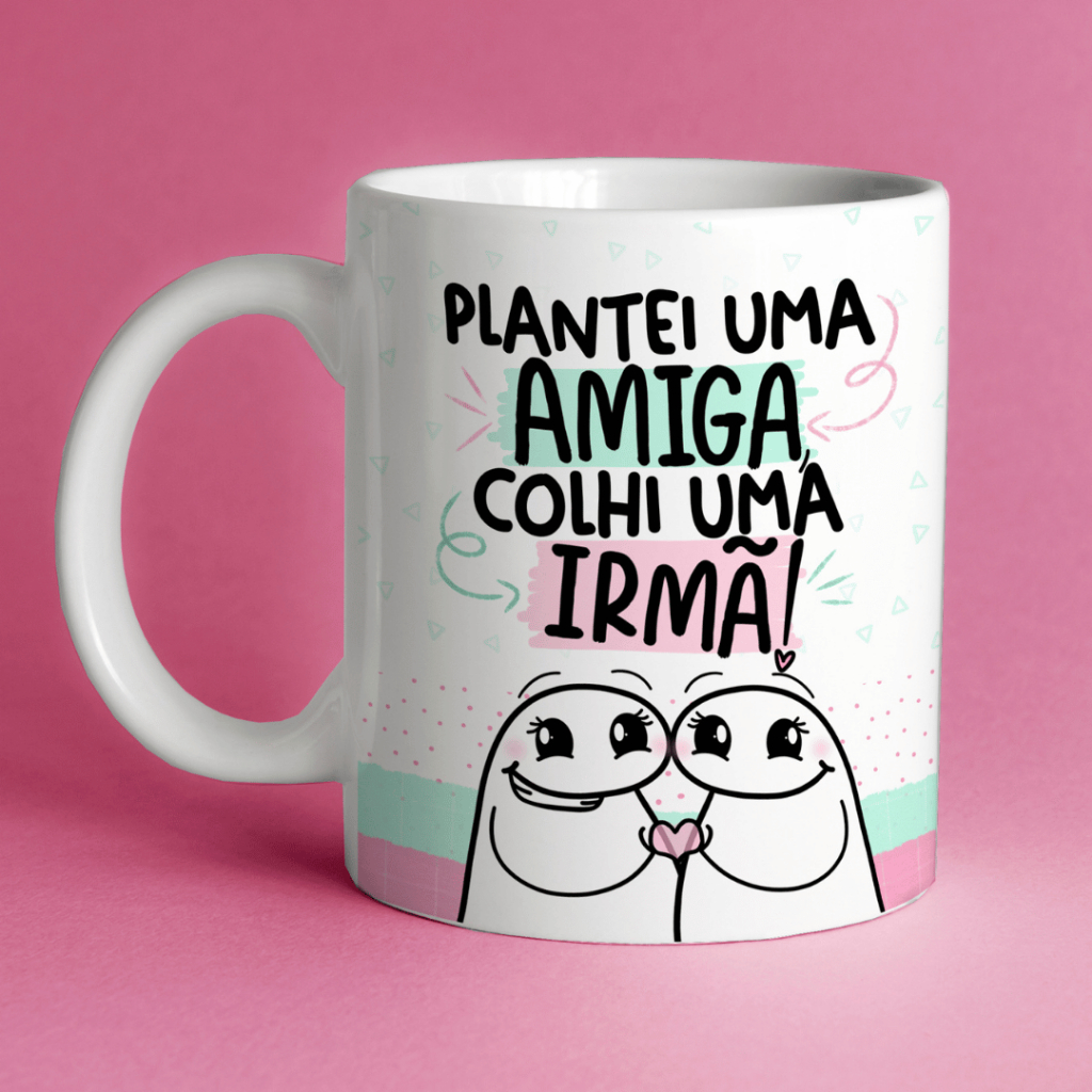 Caneca para Amiga Personalizada, Caneca de Amizade, Caneca da Amiga do Flork Amizade Engraçada