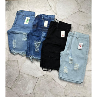 Kit 3 Bermuda Jeans Masculina Elastano