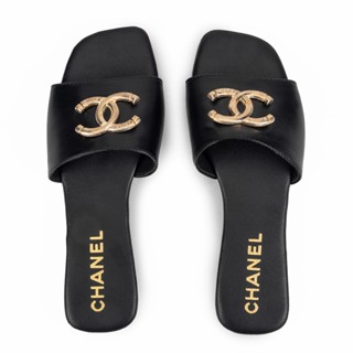 Sandalia Chinelo Feminino Metal Chanel