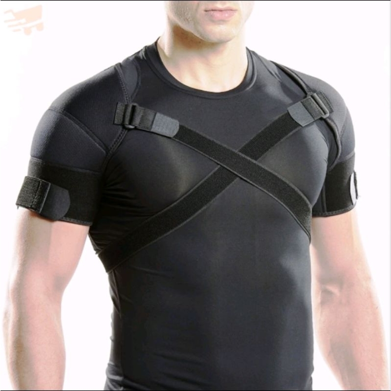 Ombreira órtese suporte duplo de ombro tensor protetor ruptura de tensão nos dois ombros