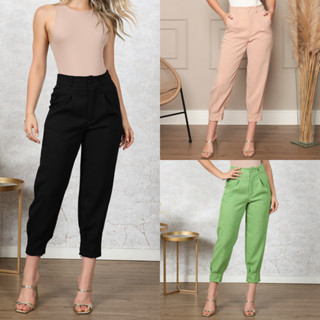 Calça Feminina Modelo Alfaiataria Afilado Moda Casual/Social