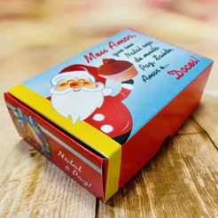 KIT 10~60 Caixa Para 6 Doces NATAL COD 2018 (Natal Ideia) (CHOCO)