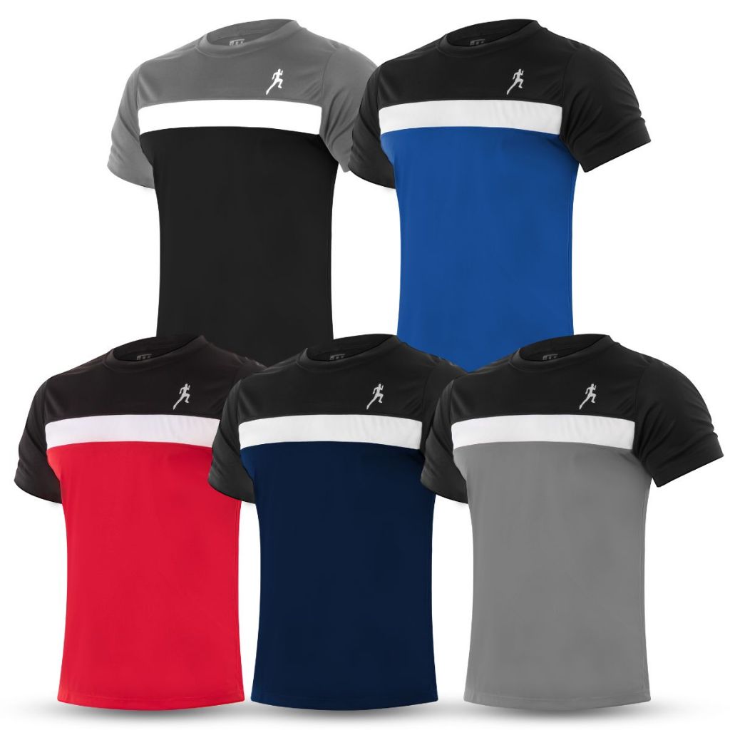 Kit 5 Camisetas Camisas Masculinas Treino Academia Refletiva