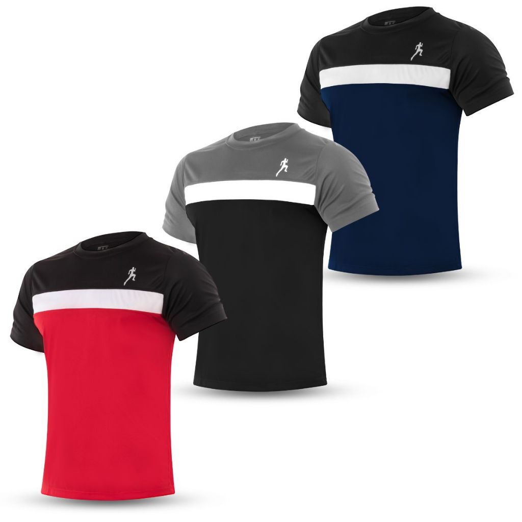 Kit 3 Camisetas Masculinas Refletiva Academia Esportiva Recorte em Oferta na Shopee