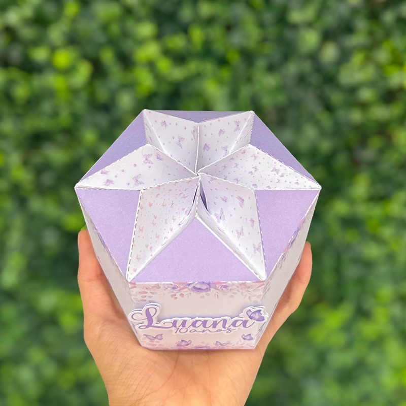 ENVIO RÁPIDO Kit Centro de mesa Jardim Borboletas Lilás Personalizado Arranjo Enfeite Cachepô Festa