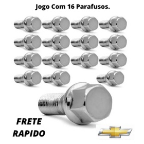 Jogo 16 Parafusos Cromado Roda Agile Prisma Corsa Celta Classic Montana Astra Vectra Meriva em Oferta na Shopee