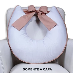 Capa De Almofada Amamentação Com Laço 100% Algodão