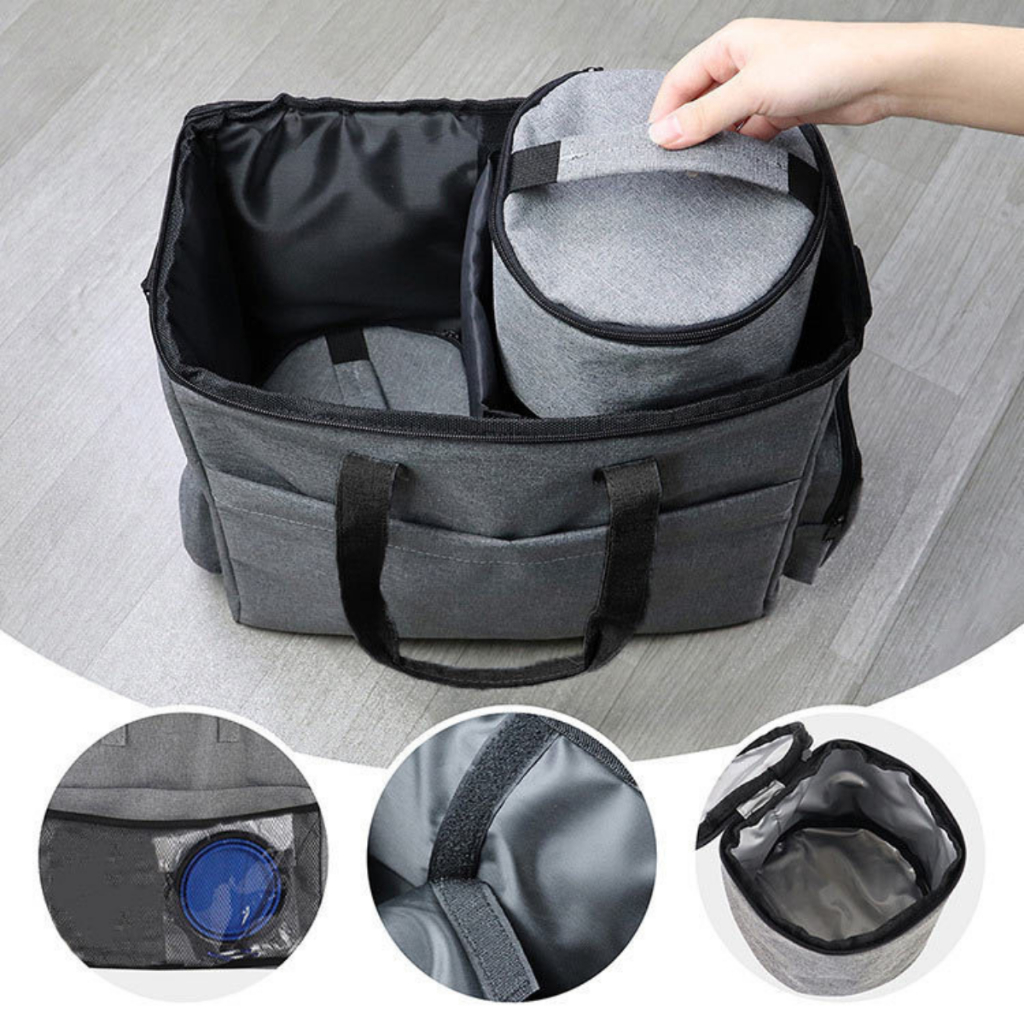 Bolsa Térmica Grande 22L Fitness Marmita Academia Lancheira Divisórias Com Isolamento Térmico