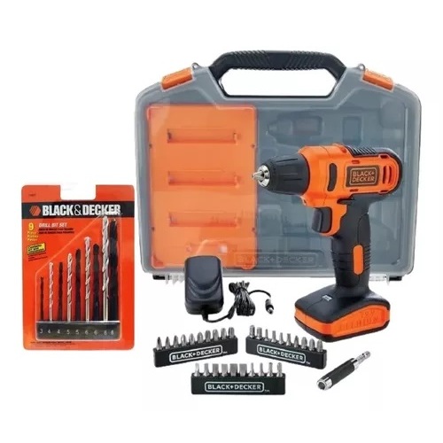 Kit Parafusadeira Furadeira 3/8 12v Com 40 Acessórios + maleta - Home & Living