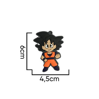 Aplique Emborrachado Chaveiro Goku - Pacote com 2 Unidades - APC04 - Dragon Ball Z