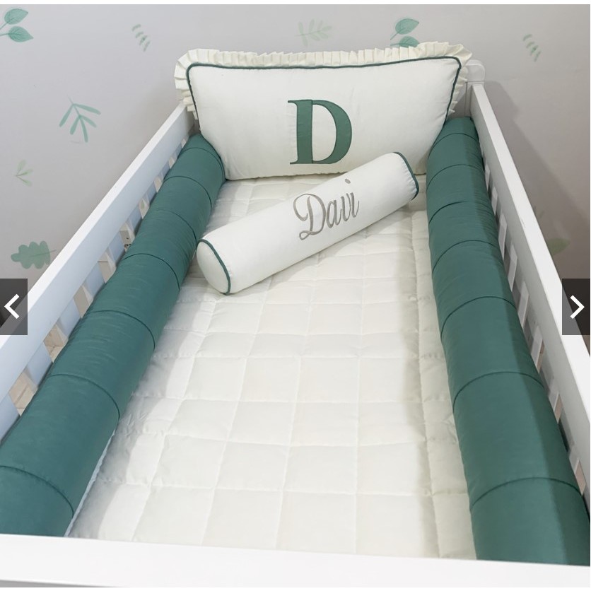 Kit Berço Rolo Personalizado  - 08 Peças | ENVIAR O NOME PELO CHAT