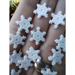50 Apliques Mini Floco de Neve de Biscuit K 269 Arte Laços