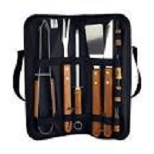 KIT PARA CHURRASCO ADVANTAGE 10 PEÇAS-AÇO INOX-FIXXAR