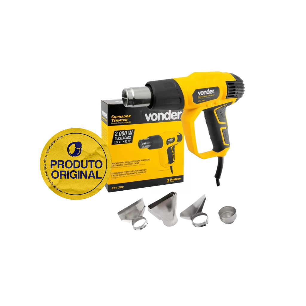 Soprador Térmico 2000w Vonder Stv200 3 Estágios 127v em Oferta na Shopee