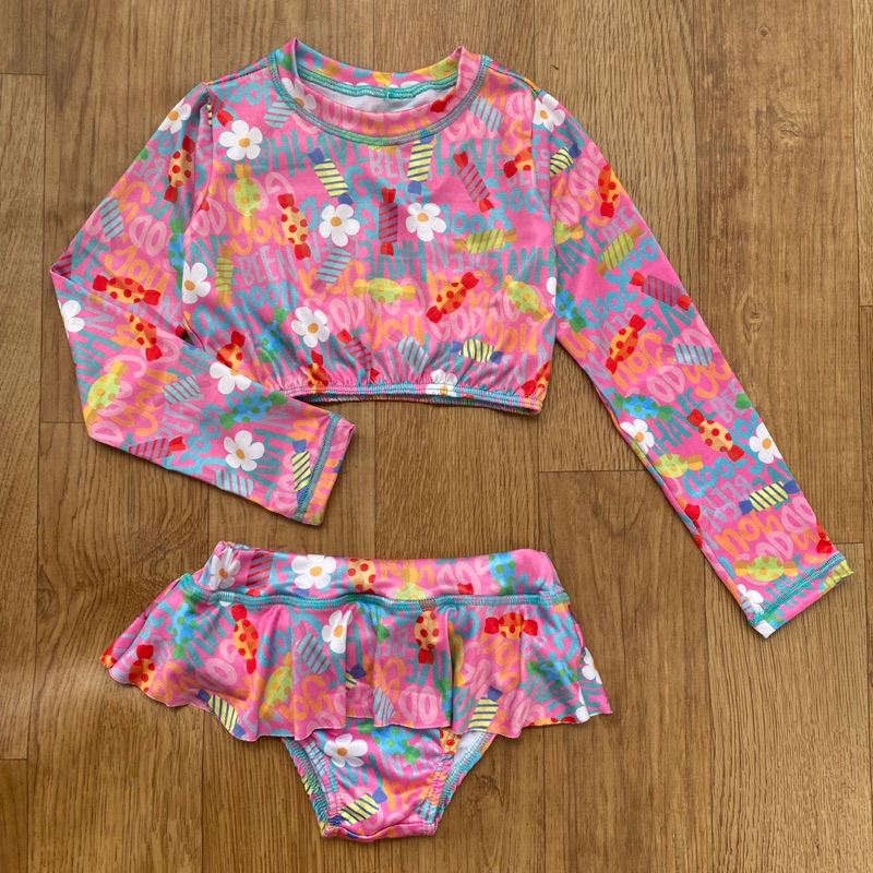 Biquíni Infantil Manga Longa Calcinha de Babado REF30