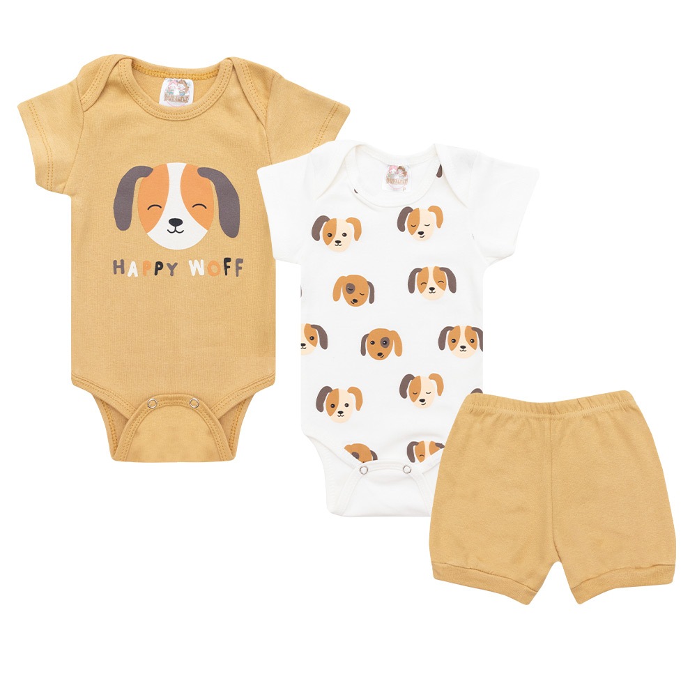 Kit body Bebê 3 peças conjunto bebê Roupa de Bebês