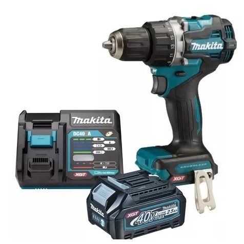 Parafusadeira Furadeira Impacto 40v Df002 Makita + Carregador Rapido Cor Verde-escuro 110v em Oferta na Shopee