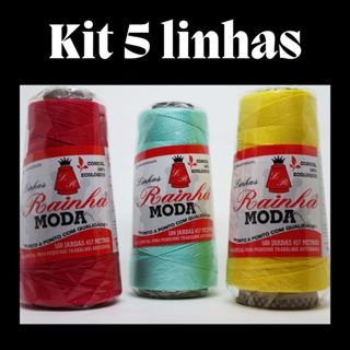 Kit 5 linhas Rainha Moda de Trico, Croche, tranças para cabelo, trabalho artesanal, Box Braids 457 metros