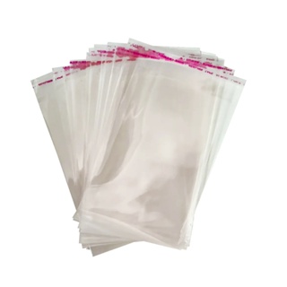 Saco Adesivado Com 100 Transparente Plástico Com Aba colante saquinhos vários tamanhos em Oferta na Shopee