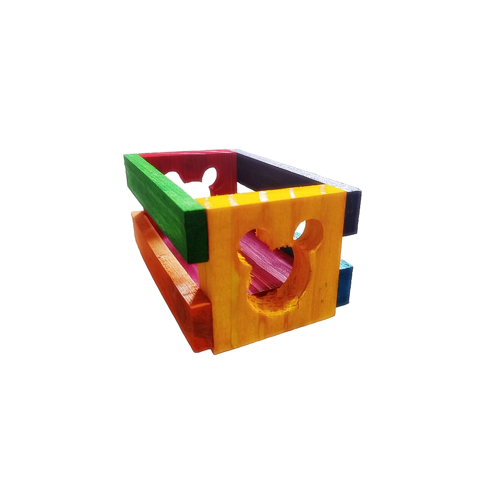 Mini Porta Feno (Alfafeiro) Colorido p/ Coelho, Porquinho-da-Índia e Roedores – Madeira Pinus (Corante Alimentício) em Oferta na Shopee