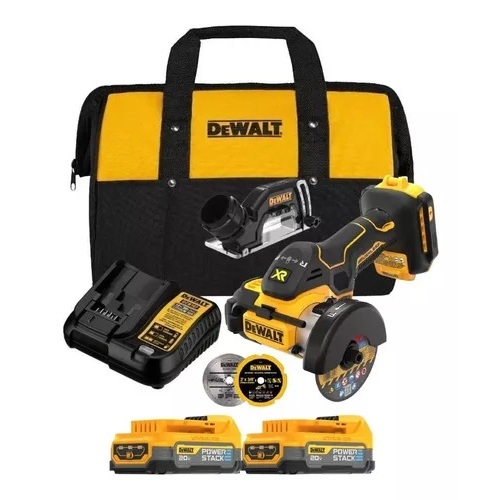 Recortadora Sem Fio 20v Dewalt Dcs438 2bat Powerstack +bolsa