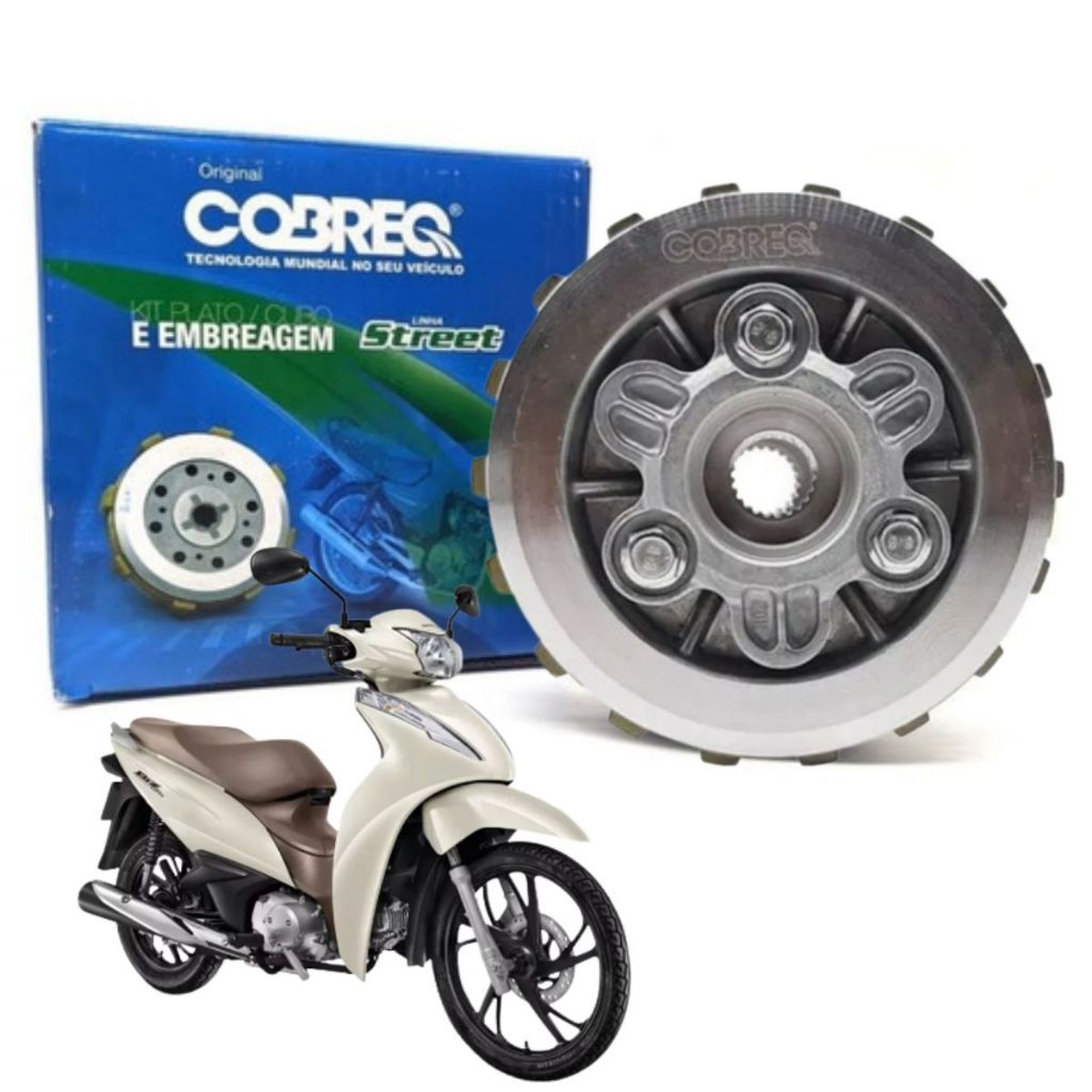 Kit Embreagem Completo Honda Biz 125 2005 à 2018 Original Cobreq